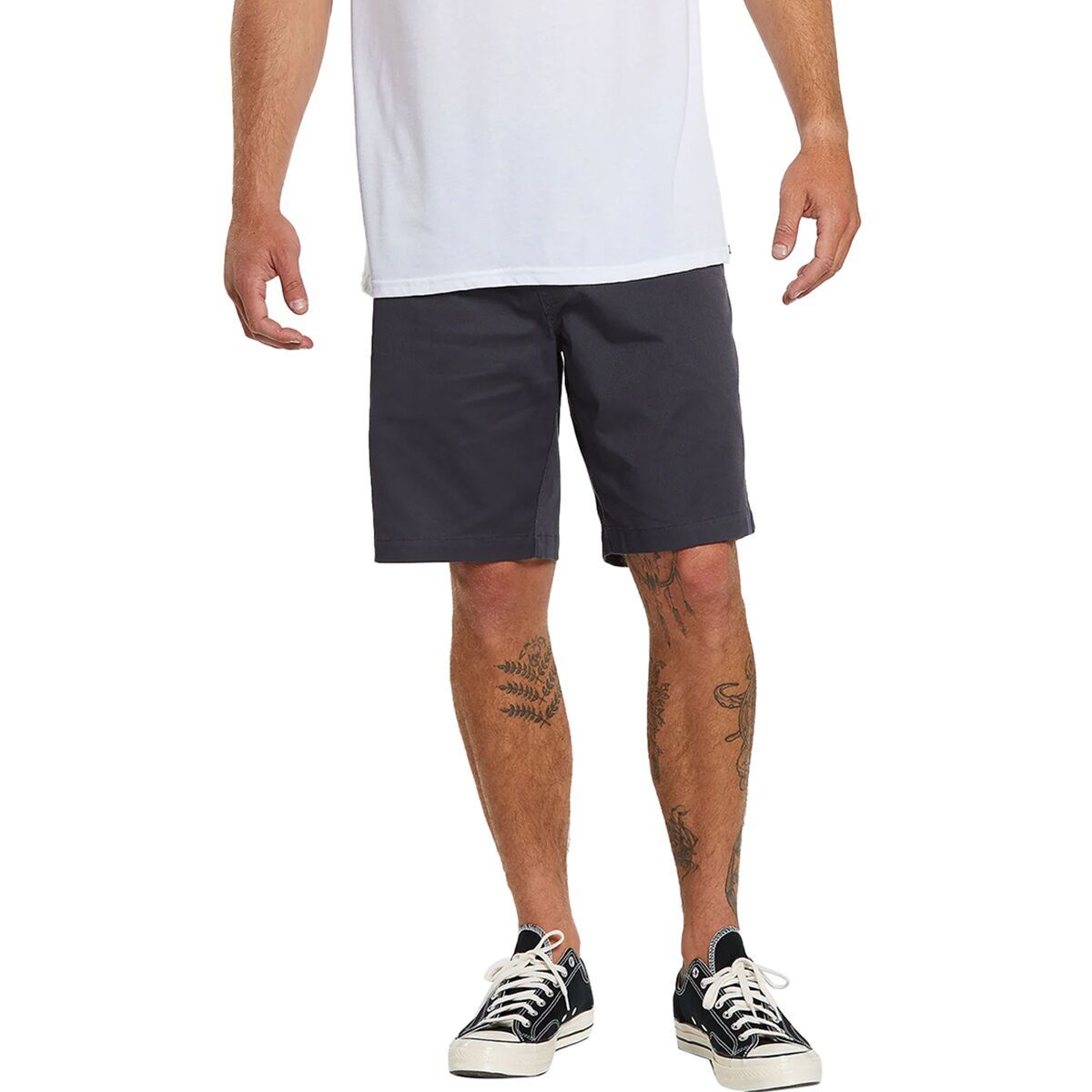Image of Volcom Frickin Elastic Waist 19 Short - Men's Charcoal, S