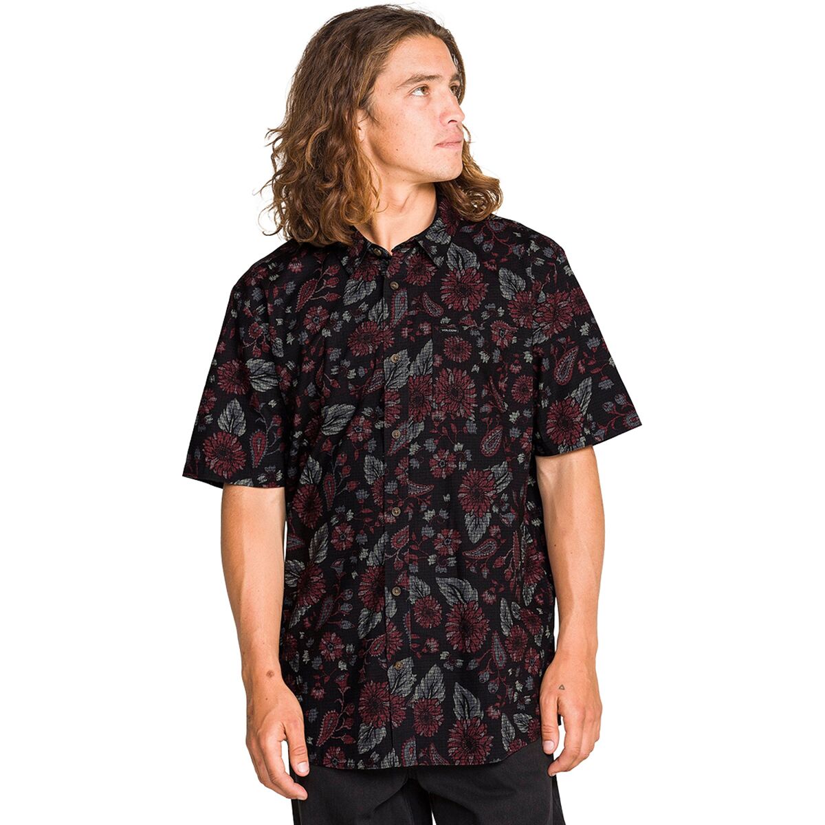 Image of Volcom Scaler Stone Woven Shirt - Men's Black, S