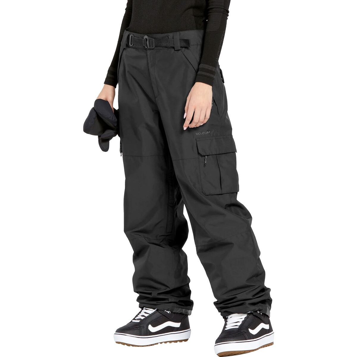 【新古品/アウトレット】 VOLCOM 女性用 ブラック フレアパンツ M/M OUTLET】VOLCOM レディース DLM PANT スノーパンツ