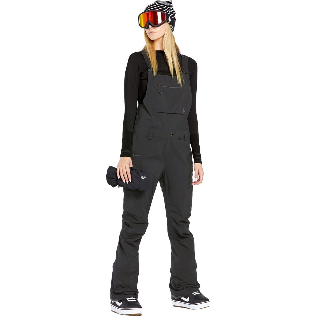 Image of Volcom Elm Stretch GORE-TEX Bib Overall - Women's Black, XS