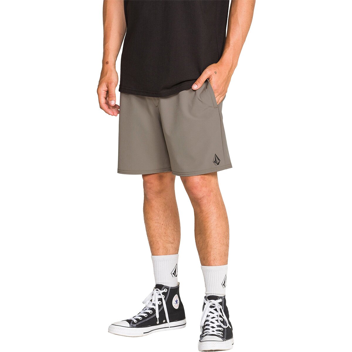 Image of Volcom Nomoly Elastic Waist 18 Short - Men's Brindle, XXL