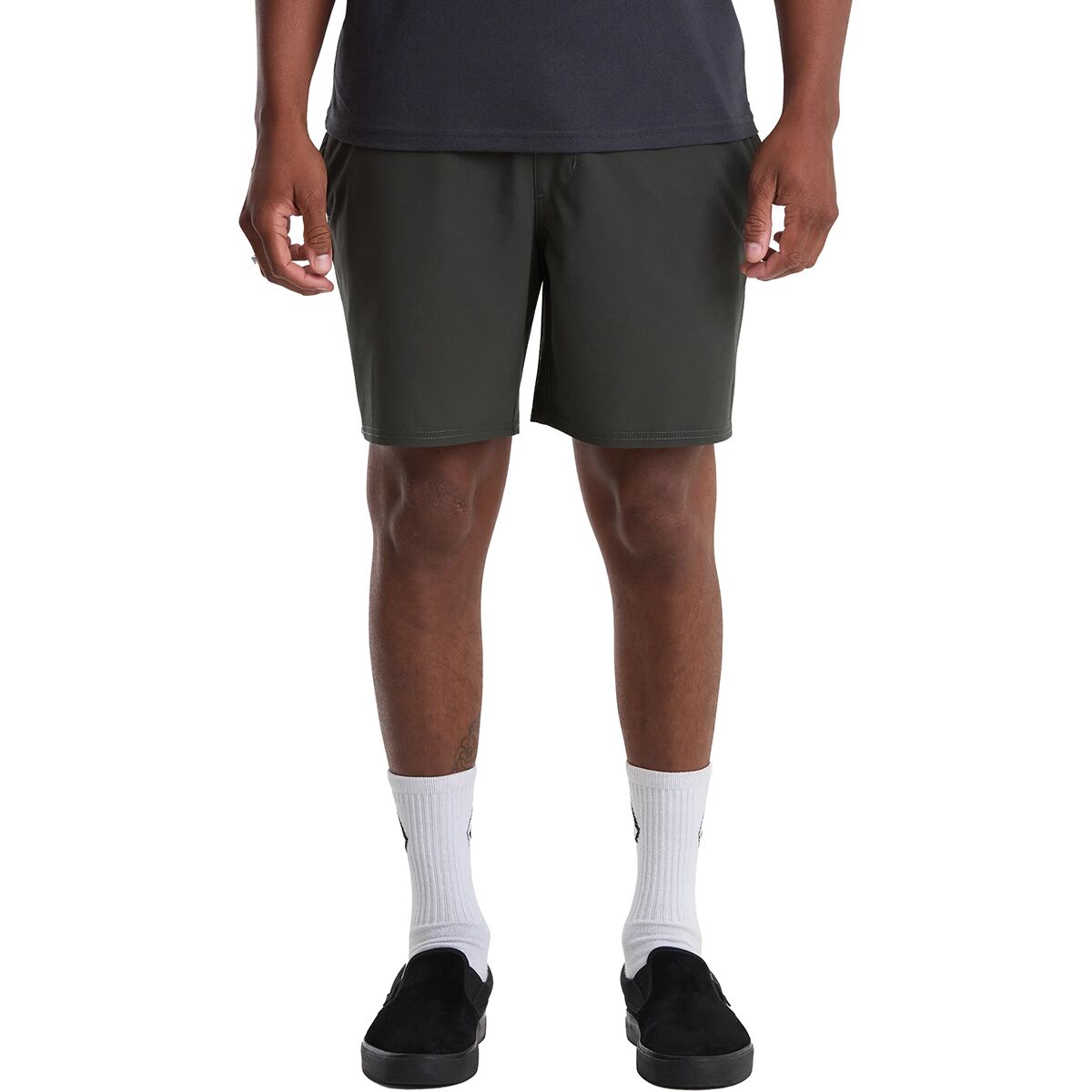 Image of Volcom Nomoly Elastic Waist 18 Short - Men's Rinsed Black, S