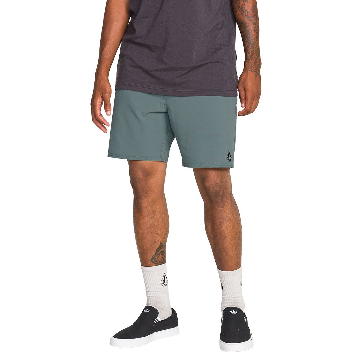 Image of Volcom Nomoly Elastic Waist 18 Short - Men's Tradewinds, L