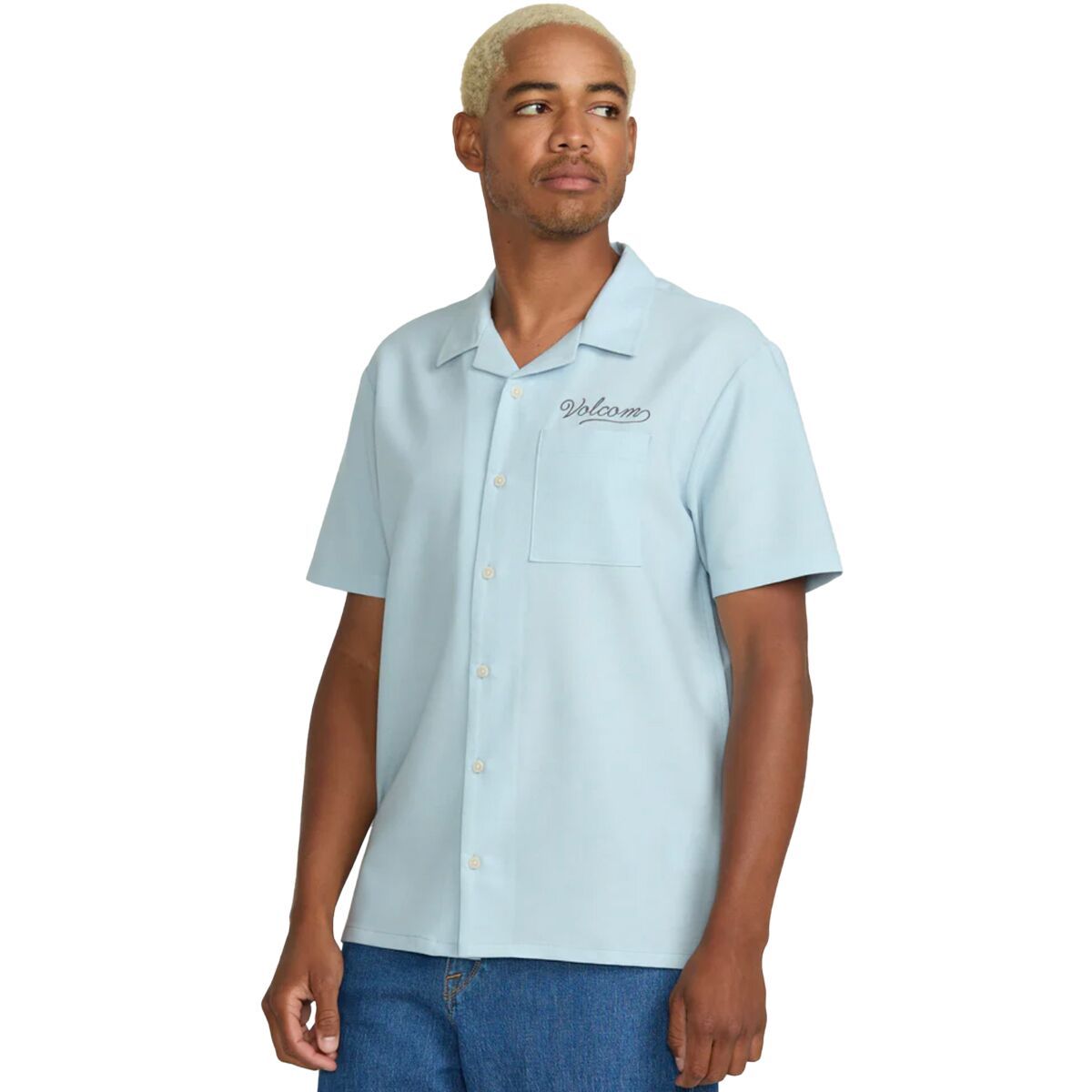 Image of Volcom Otis Stone Short-Sleeve Shirt - Men's Carolina Blue, XL