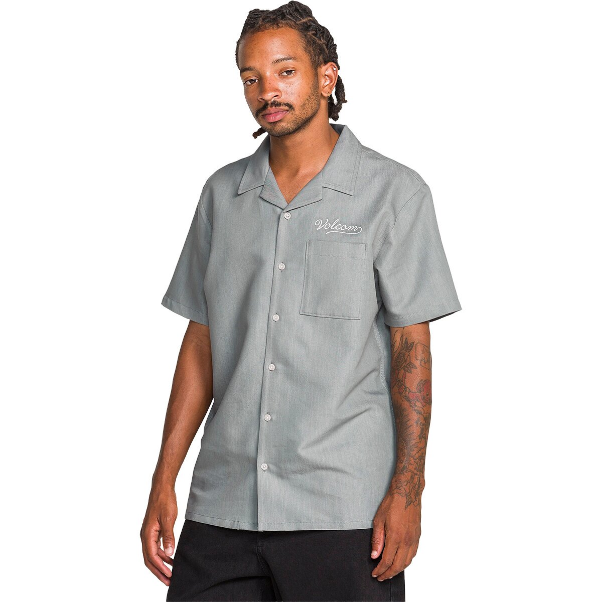 Image of Volcom Otis Stone Short-Sleeve Shirt - Men's Tradewinds, XS
