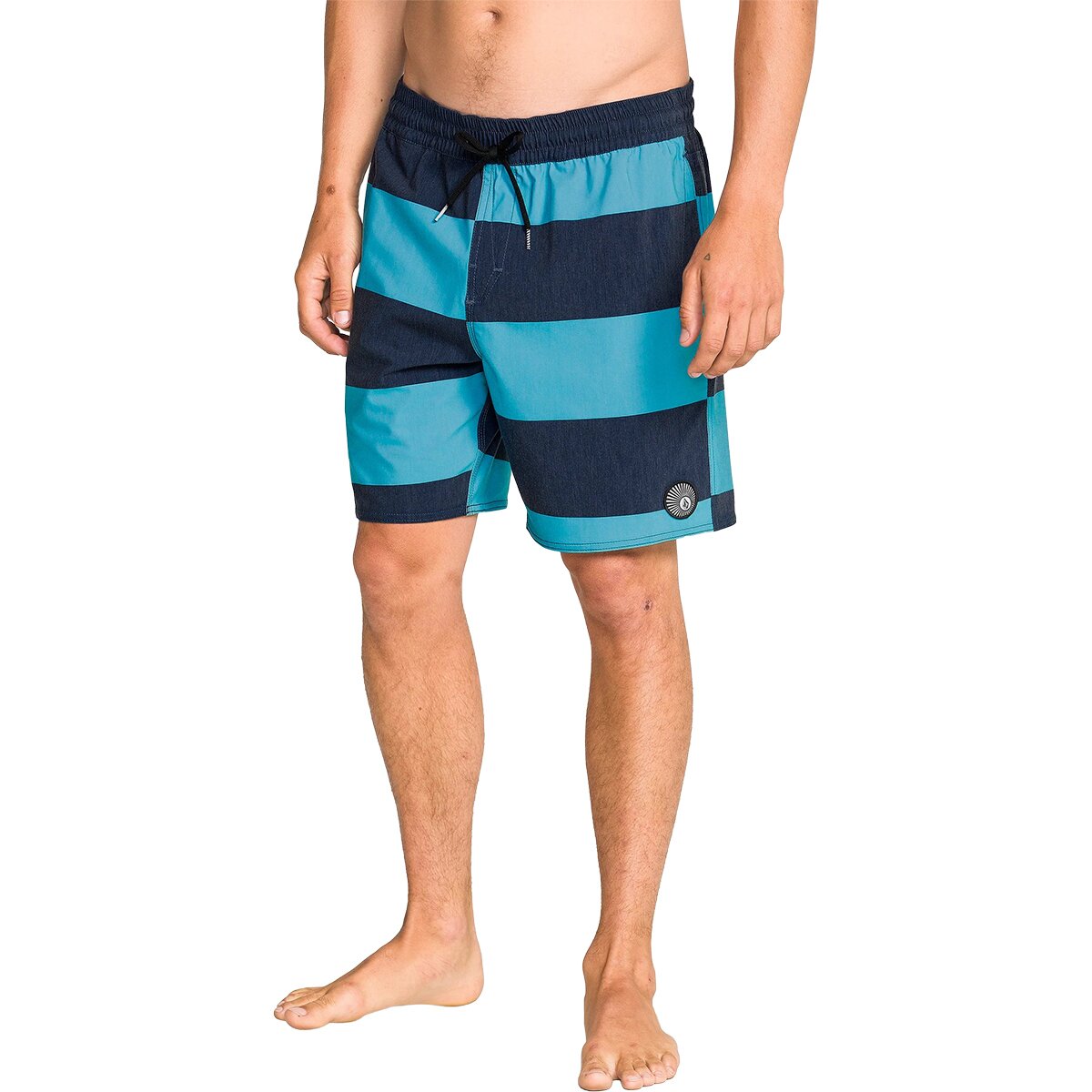 Image of Volcom Psyche Cotton 17in Swim Trunk - Men's Navy, M