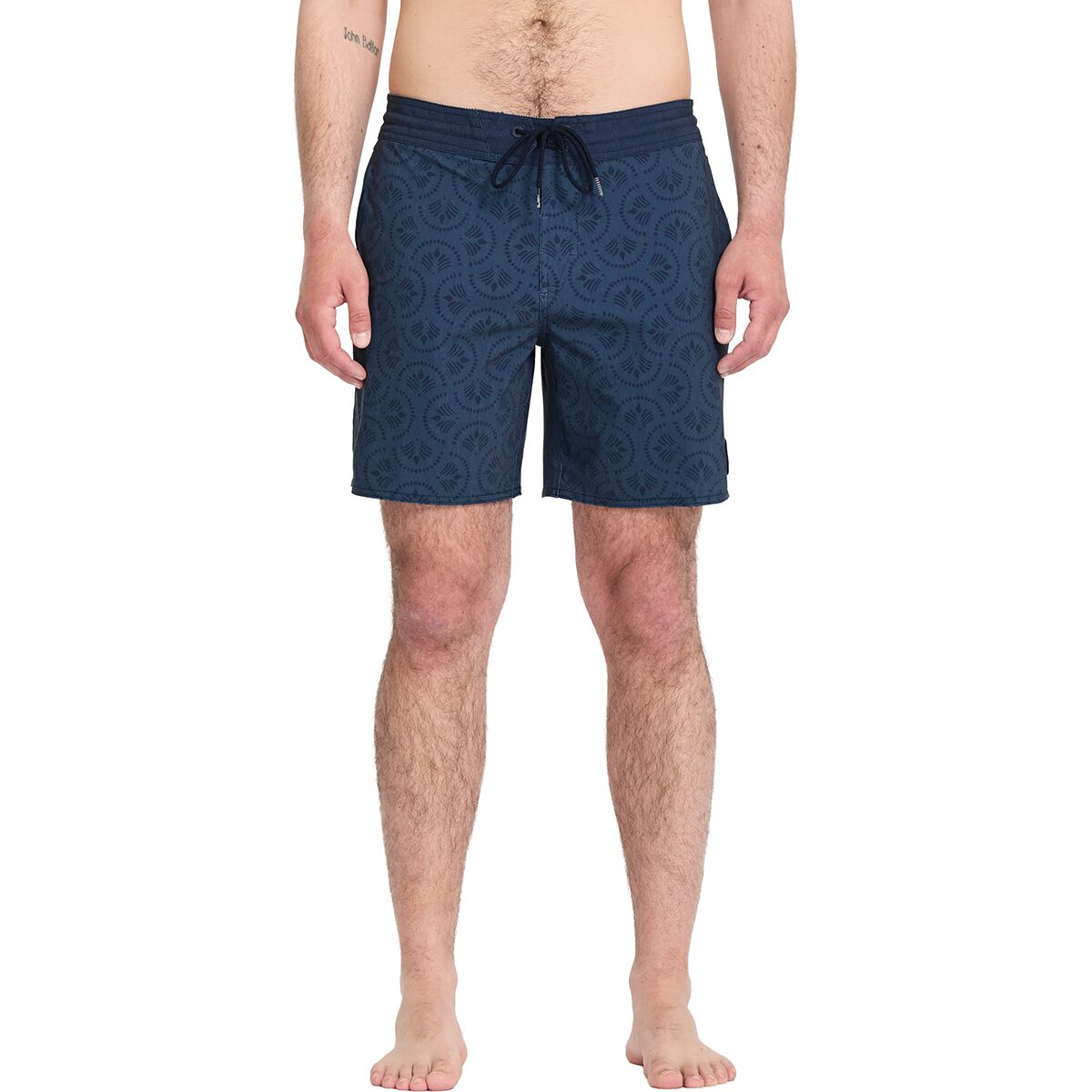 Image of Volcom Psyche Cotton Stoney 17in Boardshort - Men's Midnight Blue, 30