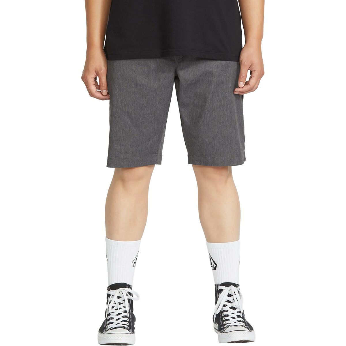 Image of Volcom Frickin Modern Stretch 21 Short - Men's Charcoal Heather, 31