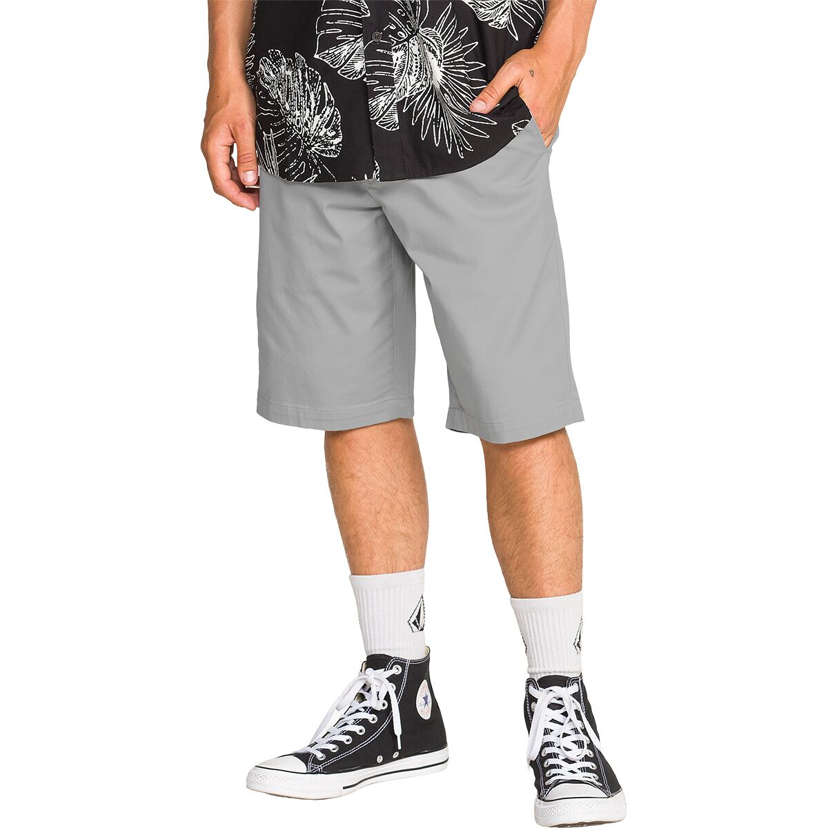 Image of Volcom Frickin Modern Stretch 21 Short - Men's Tower Grey, 38