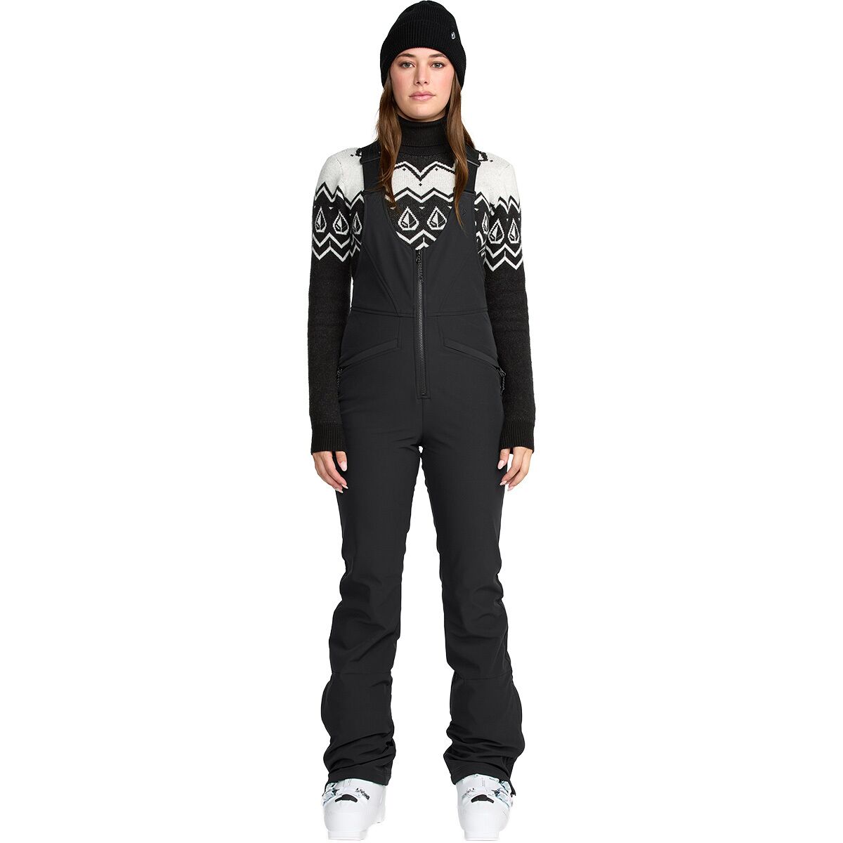 Image of Volcom Battle Stretch Bib Pant - Women's Black, L