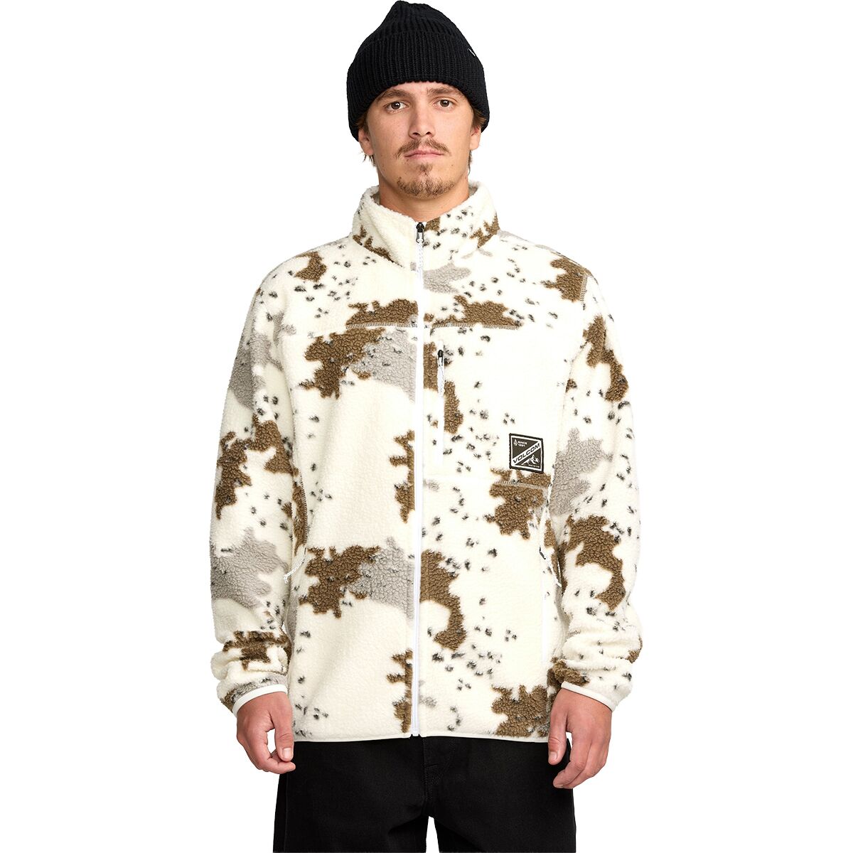 Image of Volcom Nelson Sherpa Full-Zip Jacket - Men's White, M