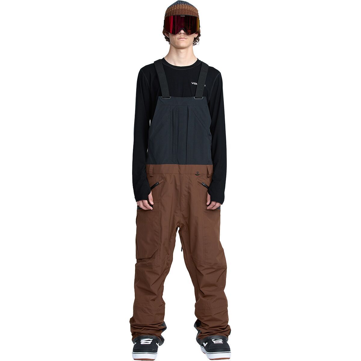 Image of Volcom Rain GORE-TEX Bib Overall - Men's Brown, L