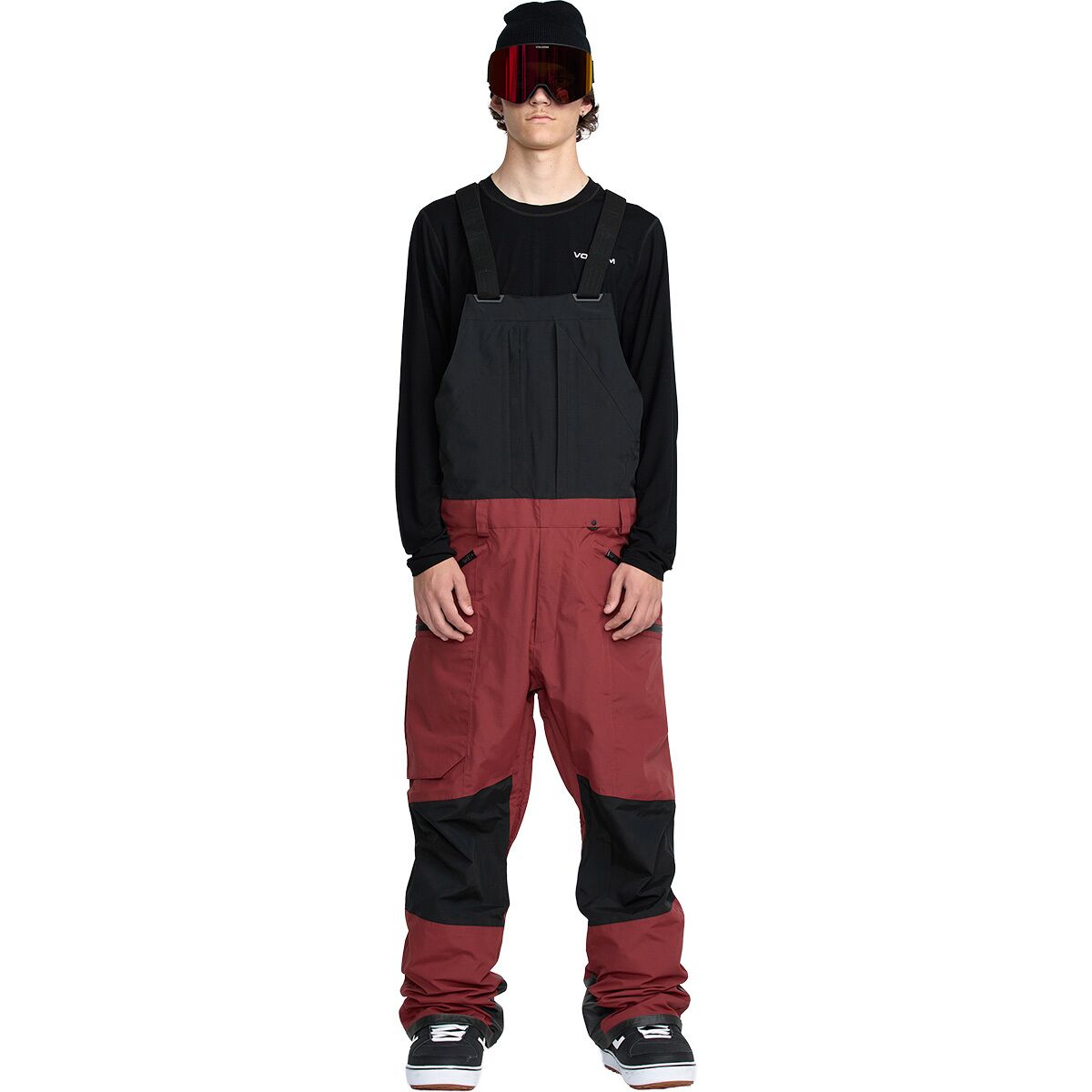 Image of Volcom Rain GORE-TEX Bib Overall - Men's Burnt Red, M