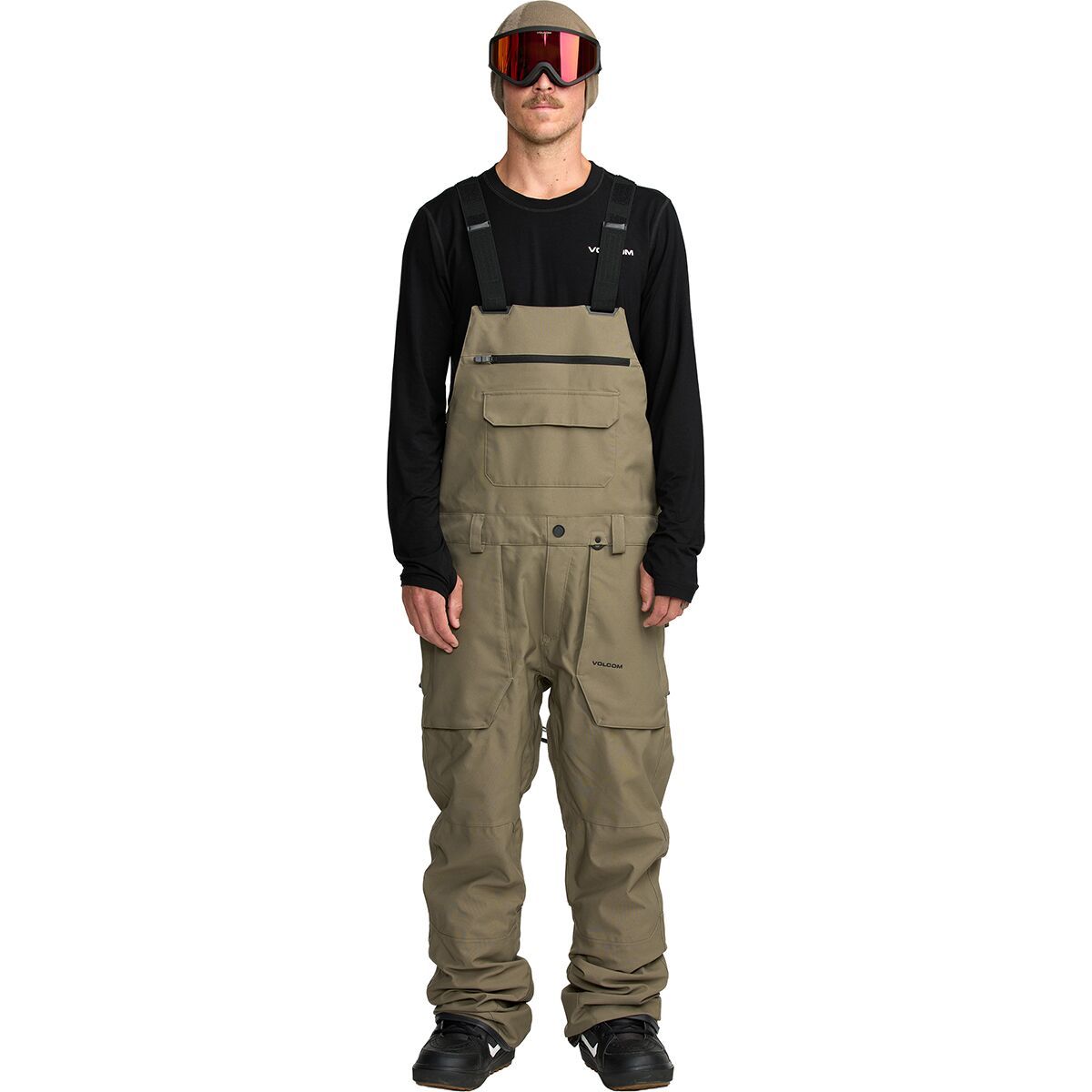 Image of Volcom Roan Bib Overall - Men's Military, L