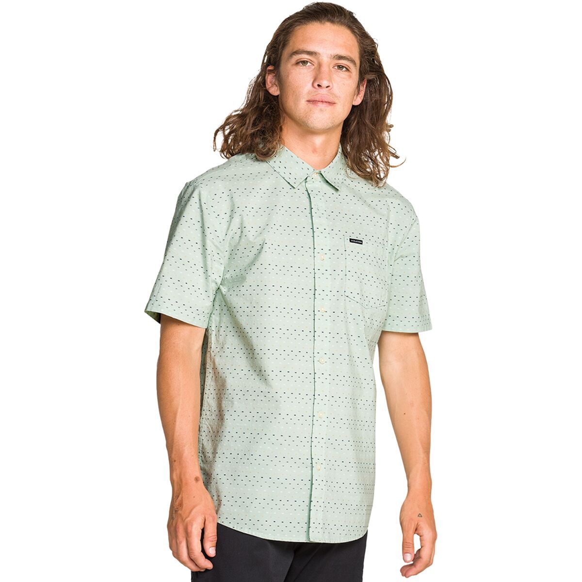 Image of Volcom Bankstone II Short-Sleeve Shirt - Men's Pale Aqua, M
