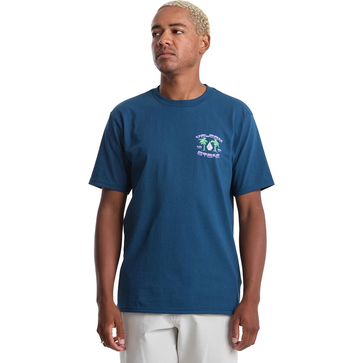 Image of Volcom Fed Up T-Shirt - Men's Dust Bowl Indigo, L