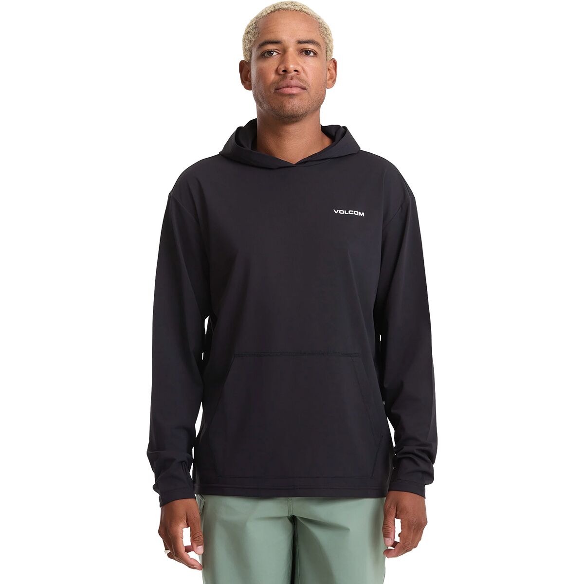 Image of Volcom Pullover Hooded Long-Sleeve Shirt - Men's Black, XL