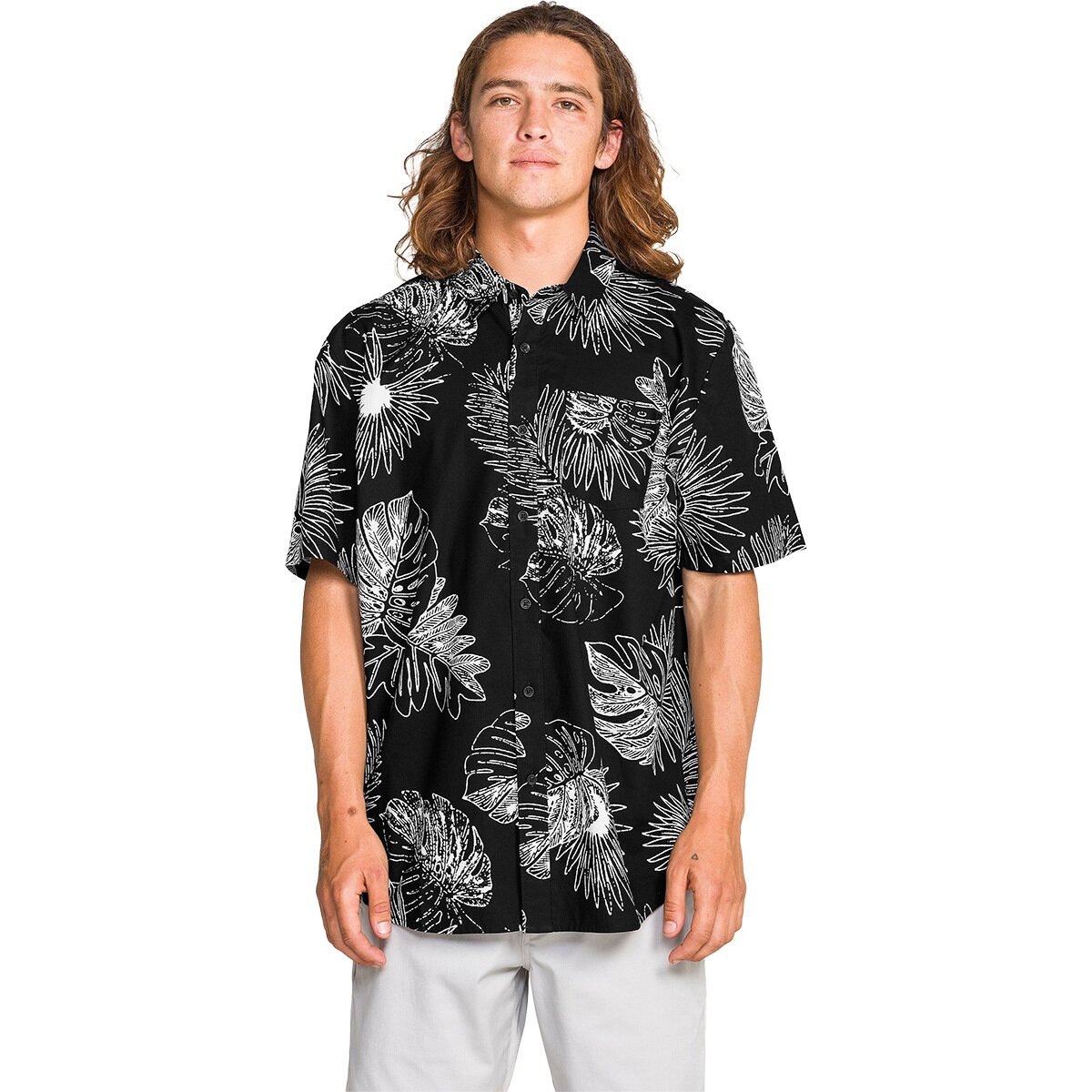 Image of Volcom Monsterious Short-Sleeve Shirt - Men's Black, L