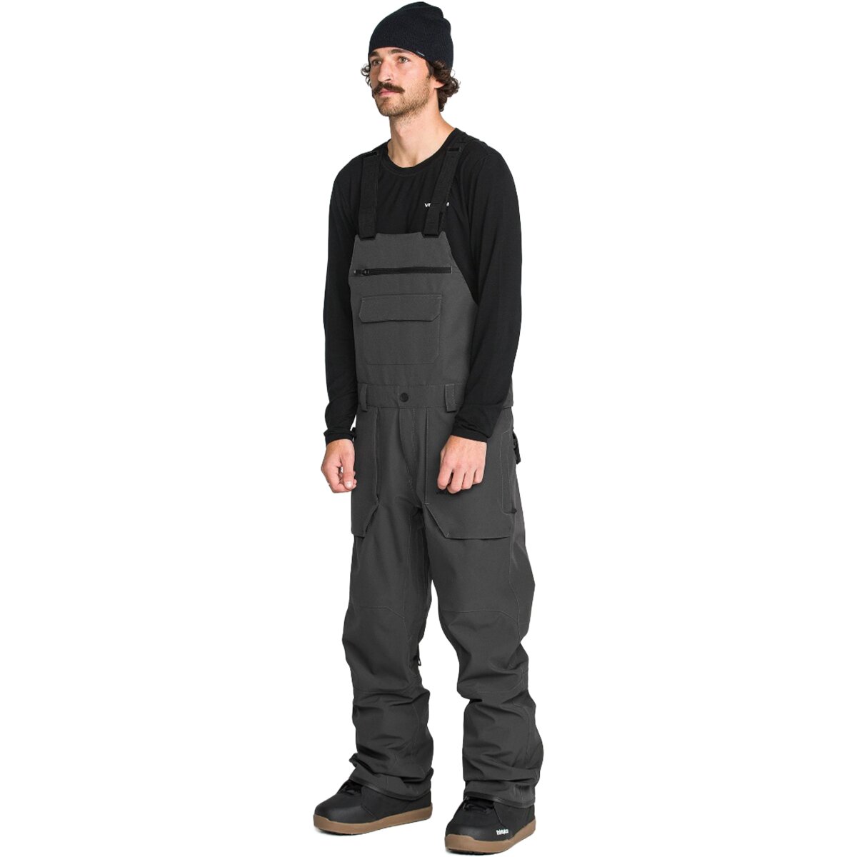 Volcom Roan Bib Overall - Men's Dark Grey, XXL