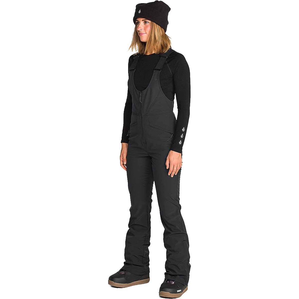 Volcom Battle Stretch Bib Pant - Women's Black, XS