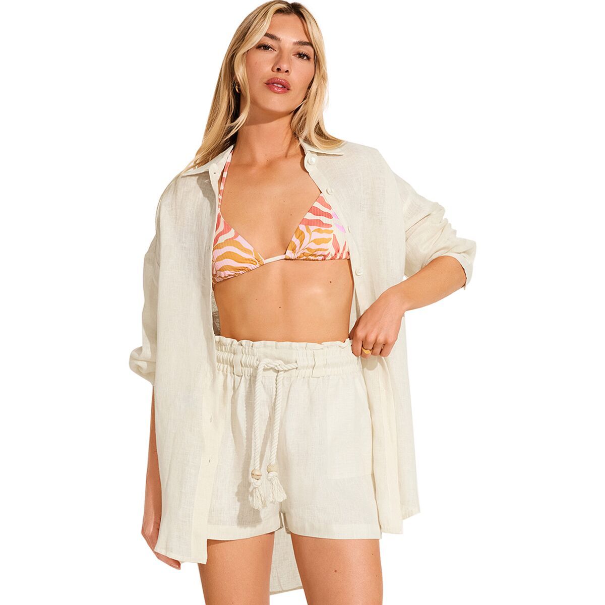 Image of Vitamin A Playa Boyfriend Shirt - Women's Oat, S