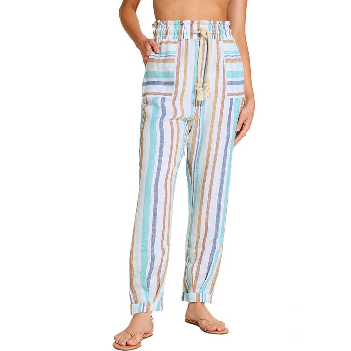 Image of Vitamin A Avery Pant - Women's Tidal Stripe, M