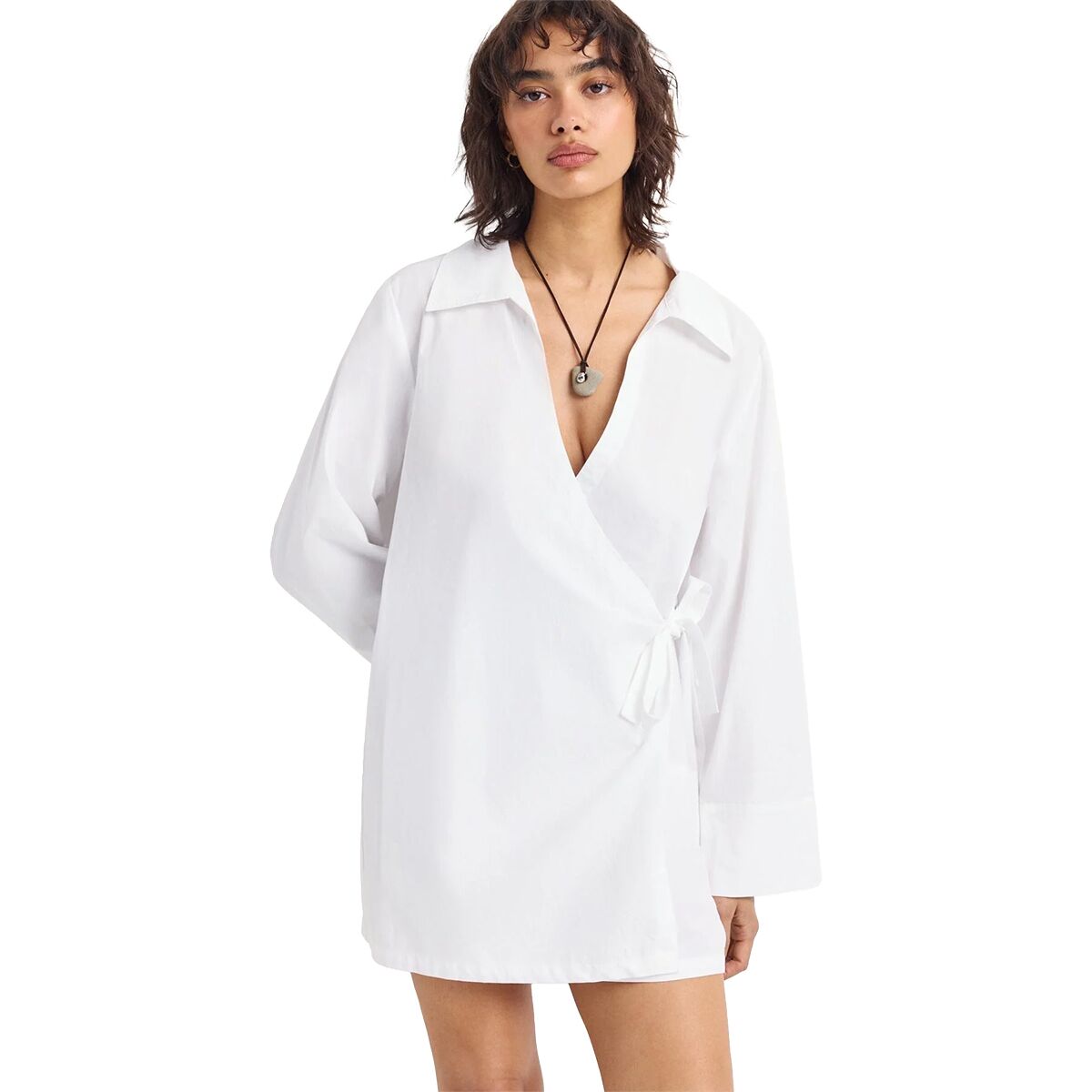 Image of Vitamin A Elodie Wrap Dress - Women's White, M