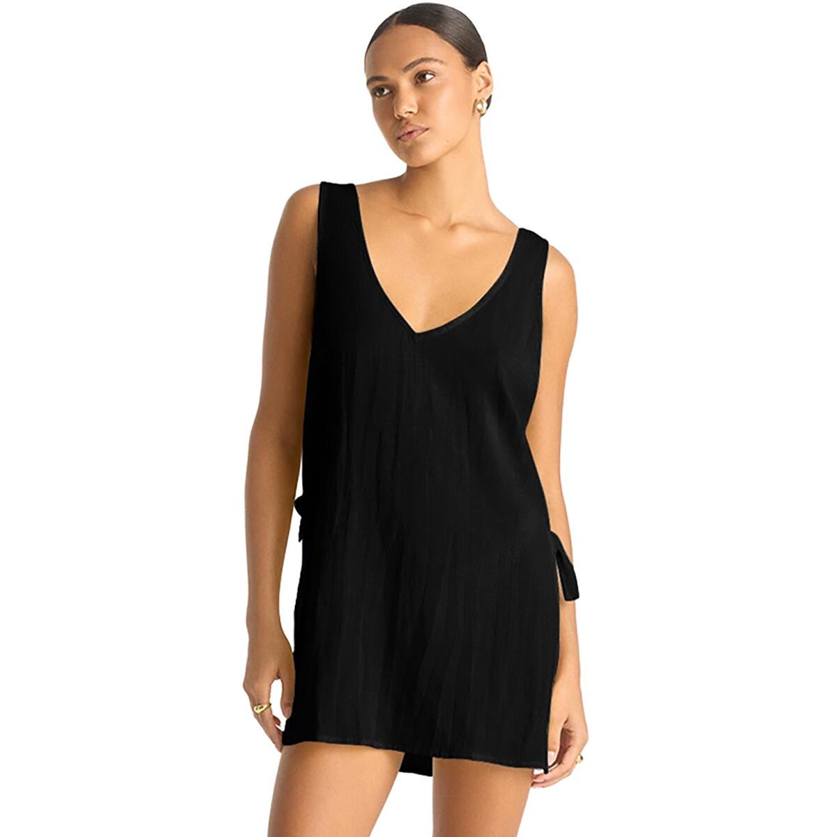 Image of Vitamin A Riviera Mini Dress - Women's Black, M