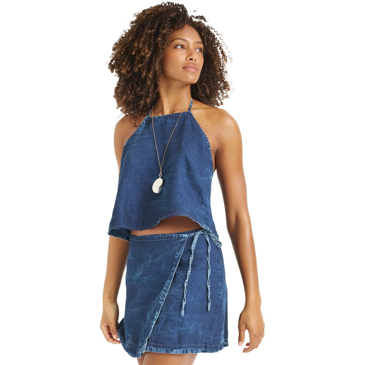 Image of Vitamin A Hana Halter Top - Women's Indigo, L