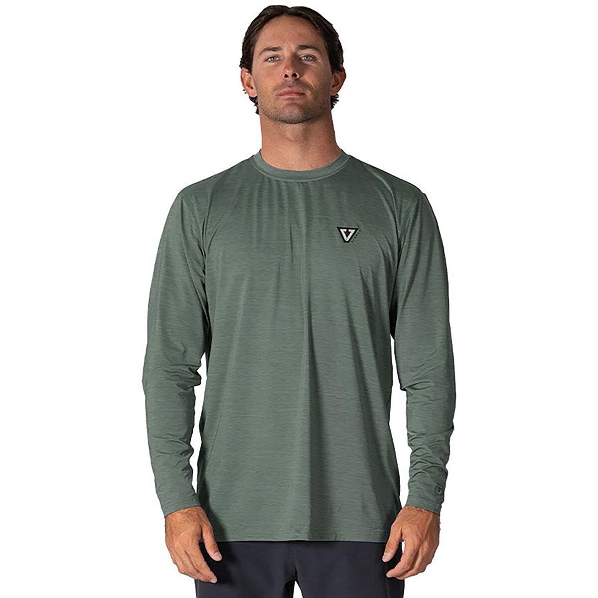 Image of Vissla Twisted Eco Long-Sleeve Shirt - Men's Army Heather, L