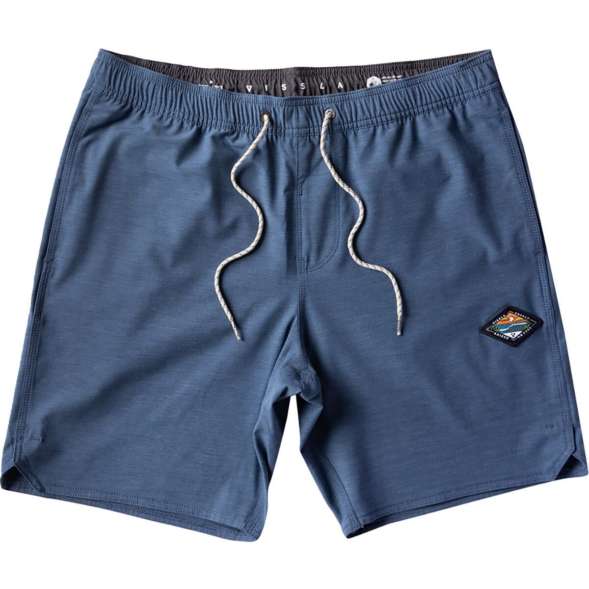 Image of Vissla Solid Sets 17.5in Ecolastic Short - Men's Dark Denim, M