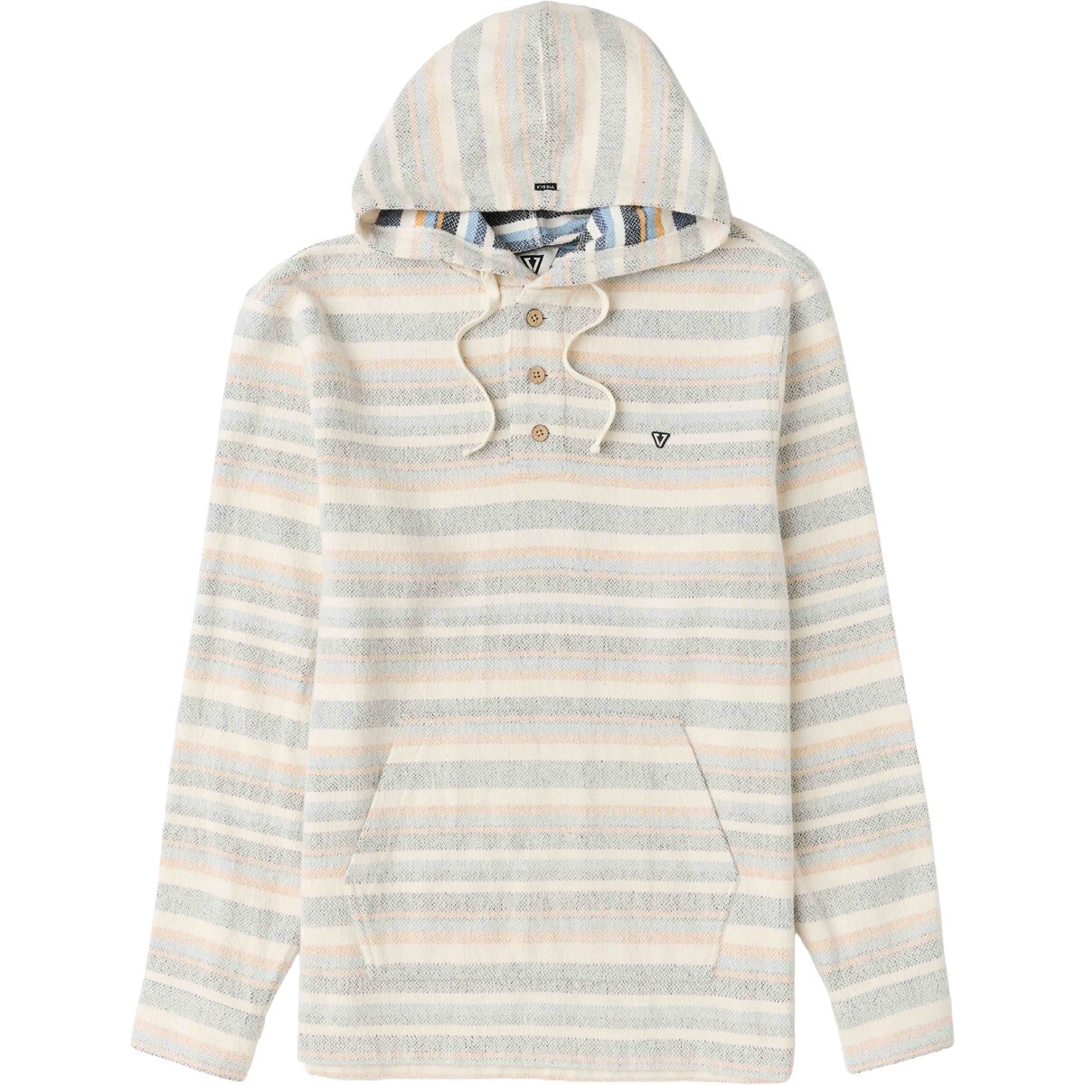 Image of Vissla Descanso Hooded Popover - Men's Bone, L