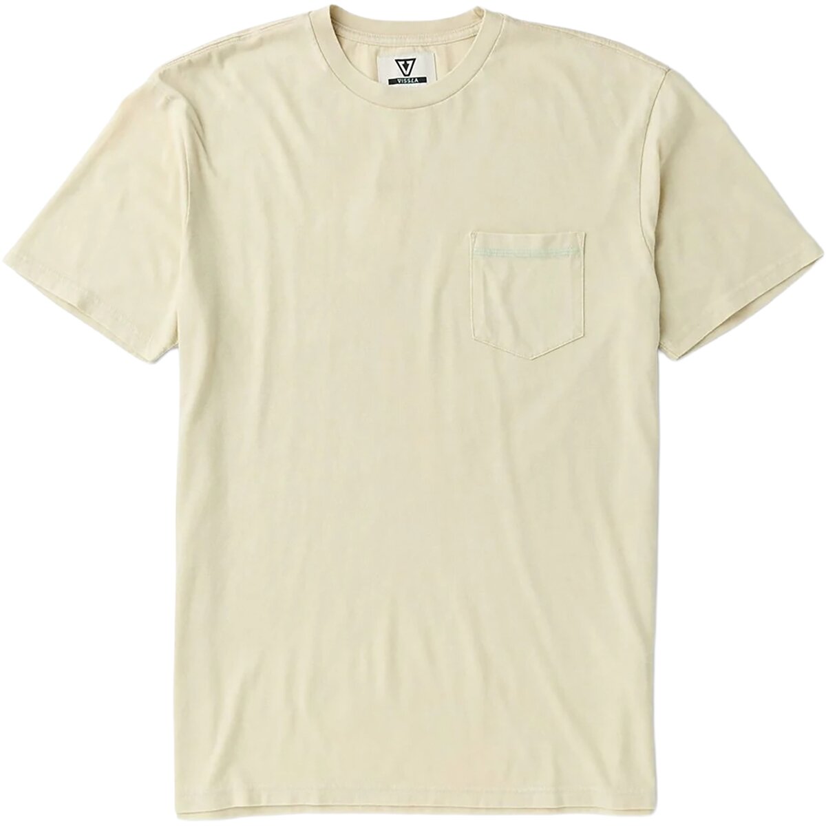 Image of Vissla Solid Sets Cosmic Wash PKT T-Shirt - Men's Dune, XL