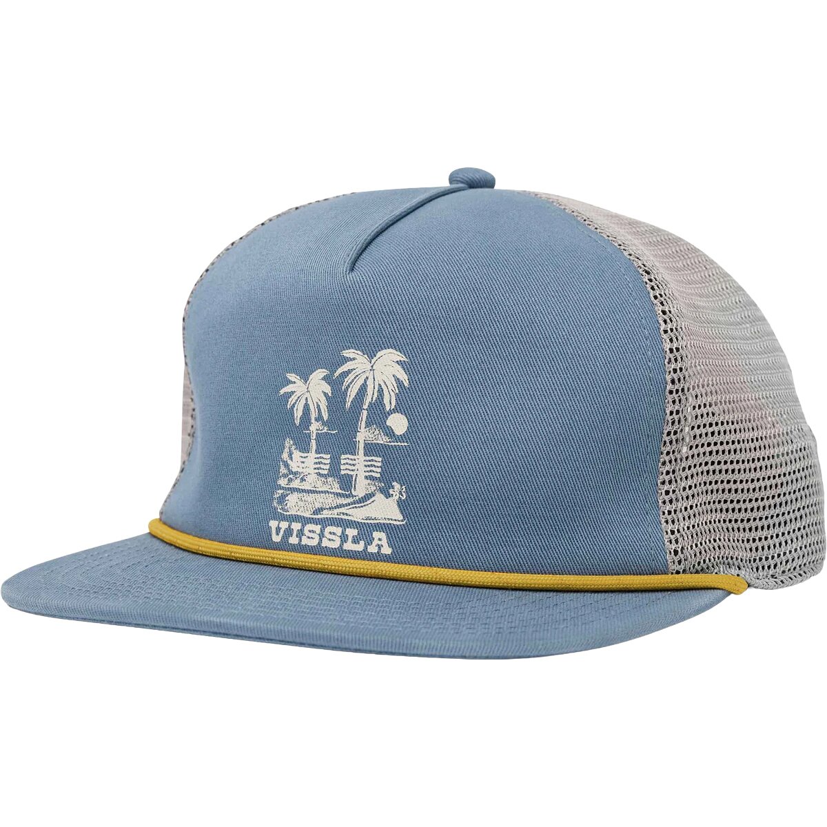 Image of Vissla Double Shaka Trucker Hat Blue Haze, One Size