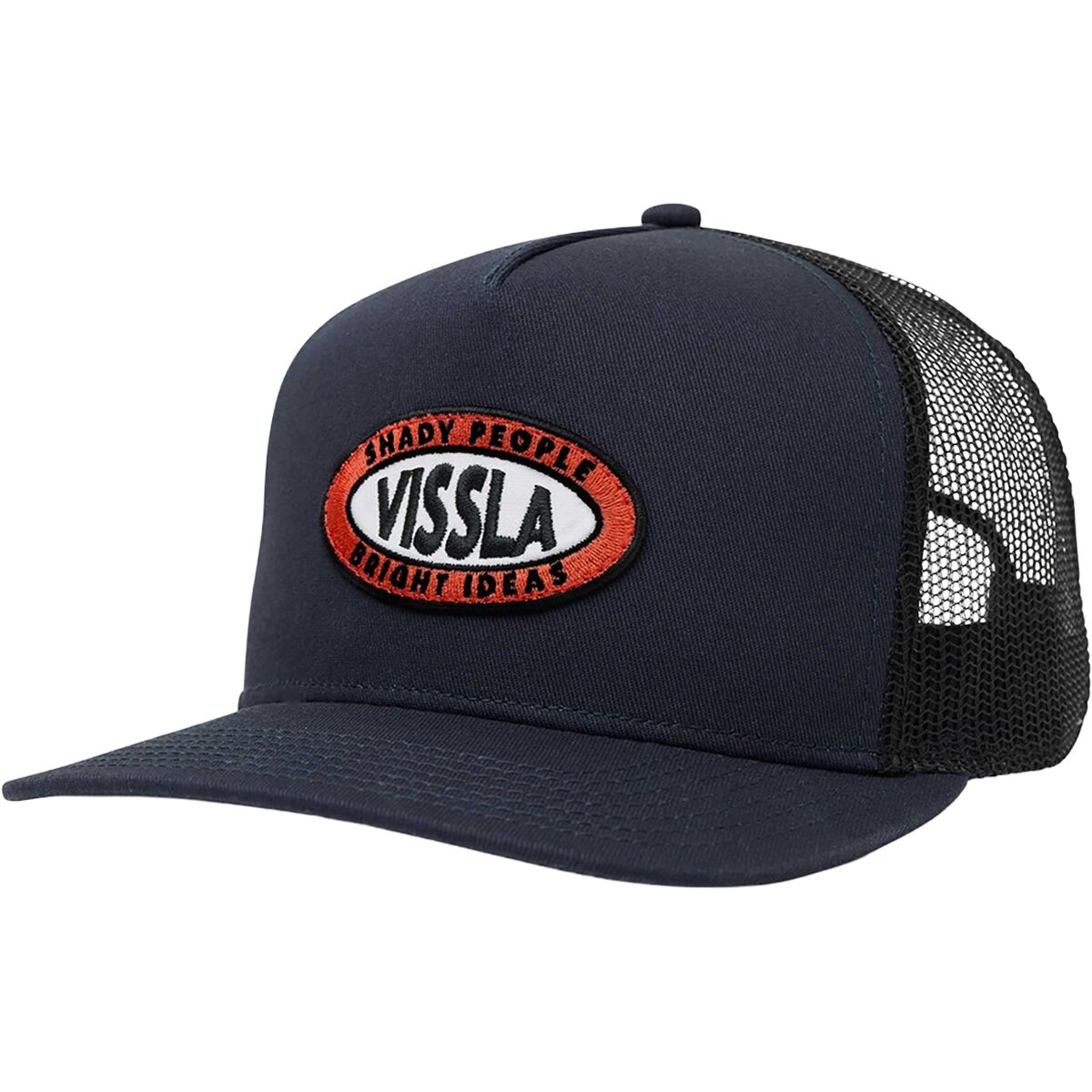 Image of Vissla Solid Sets Eco Trucker Hat Dark Denim, One Size