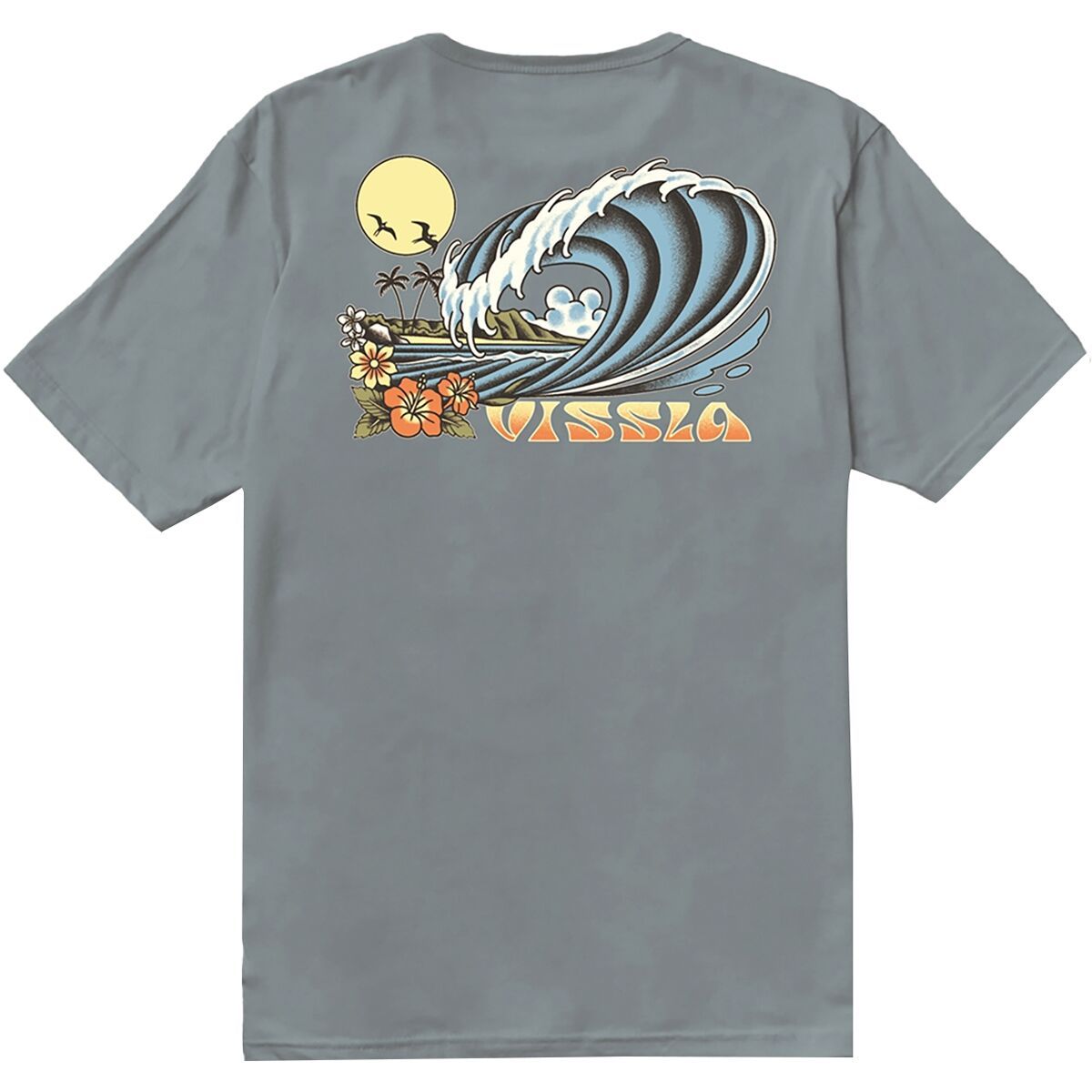Image of Vissla Breakers Organic T-Shirt - Men's Blue Haze, L