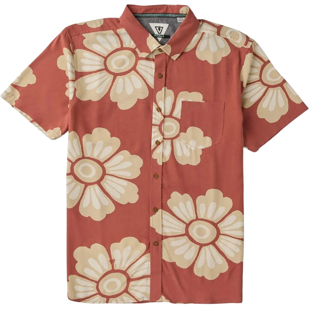 Image of Vissla Keana Short-Sleeve Shirt - Men's Retro Red, S