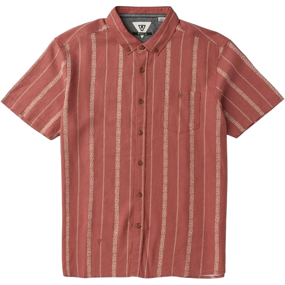 Image of Vissla Lost Coast Short-Sleeve Shirt - Men's Retro Red, S