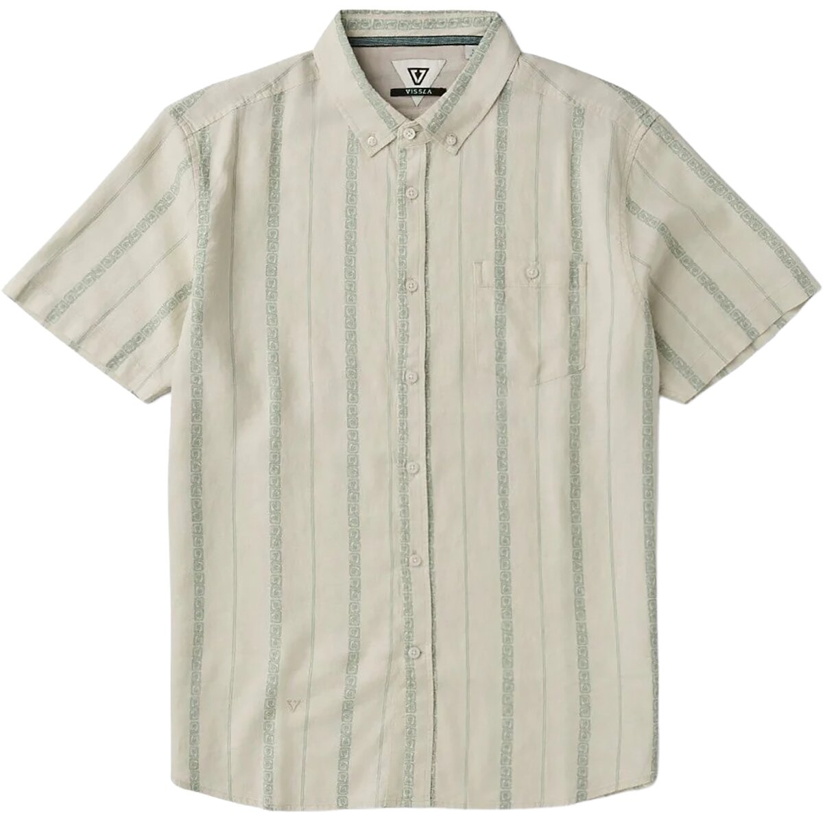 Image of Vissla Lost Coast Short-Sleeve Shirt - Men's Vintage White, M