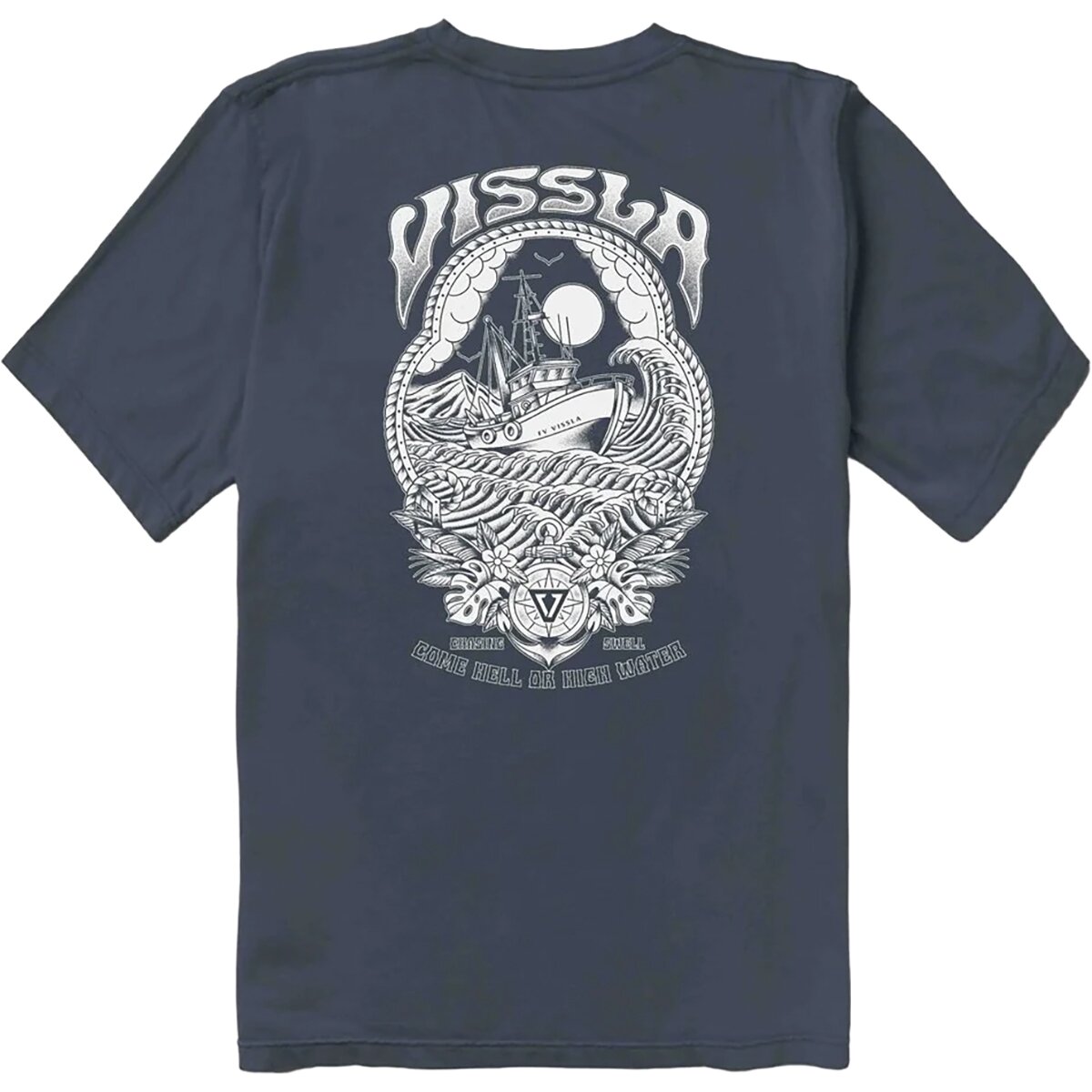Image of Vissla High Water Organic PKT T-Shirt - Men's Midnight, M