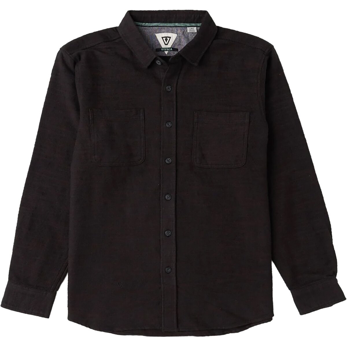 Image of Vissla Polisher Eco Flannel Shirt - Men's Black, M