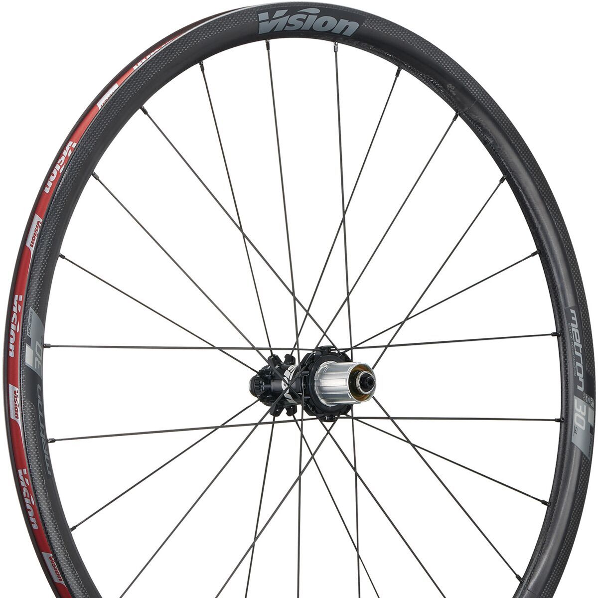 Image of Vision Metron 30 TL Carbon Wheelset - 700c Black, 12x100x12x142mm, HG