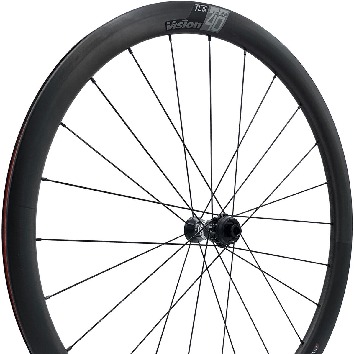 Image of Vision SC40 TL 700c Carbon Disc Wheelset Black, 12x100x12x142mm, 6-Pawl HG