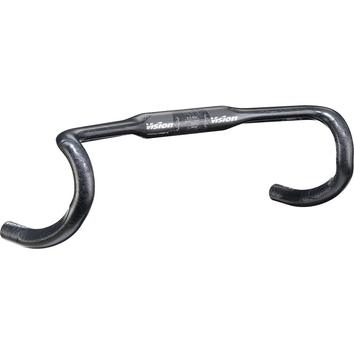 Image of Vision TriMax 4D Compact Carbon Handlebar Black, 31.8x44mm+10 ACR