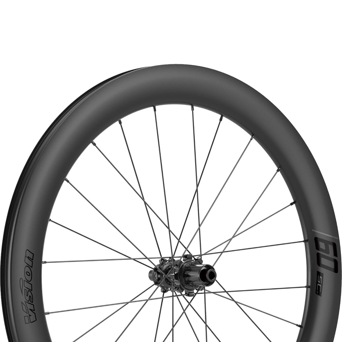 Vision Vision SC60 i23 Carbon TL Wheelset Black, HG, 3-Pawl