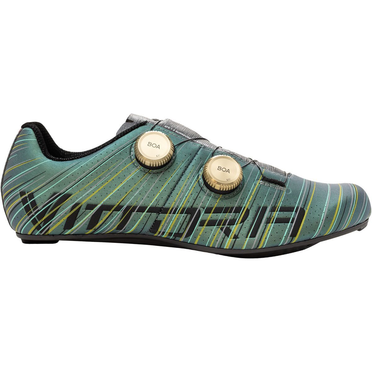 Vittoria Cycling Shoes Revolve Cycling Shoe Green/Gold, 42.0