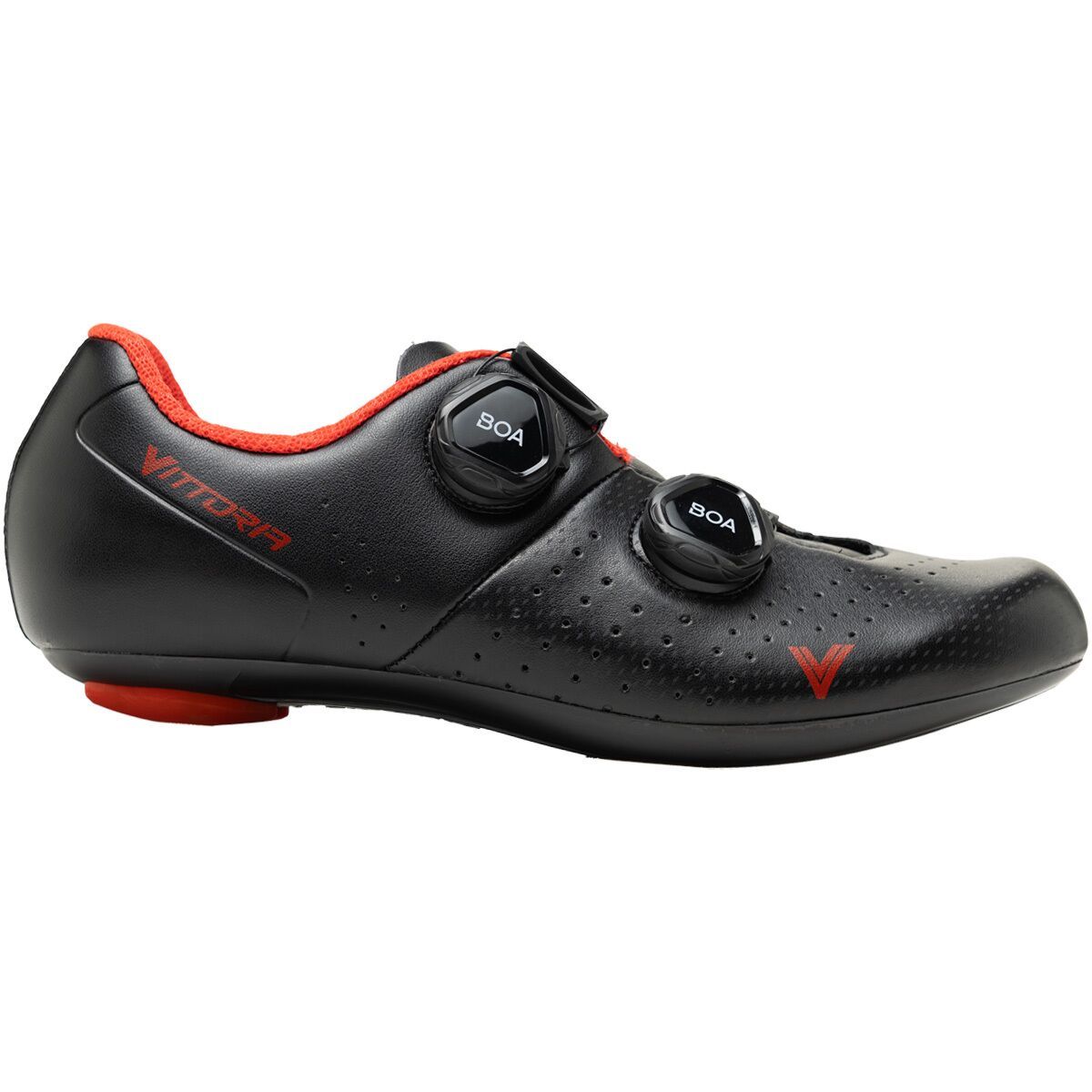Vittoria Cycling Shoes Veloce Cycling Shoe Black/Red, 40.5