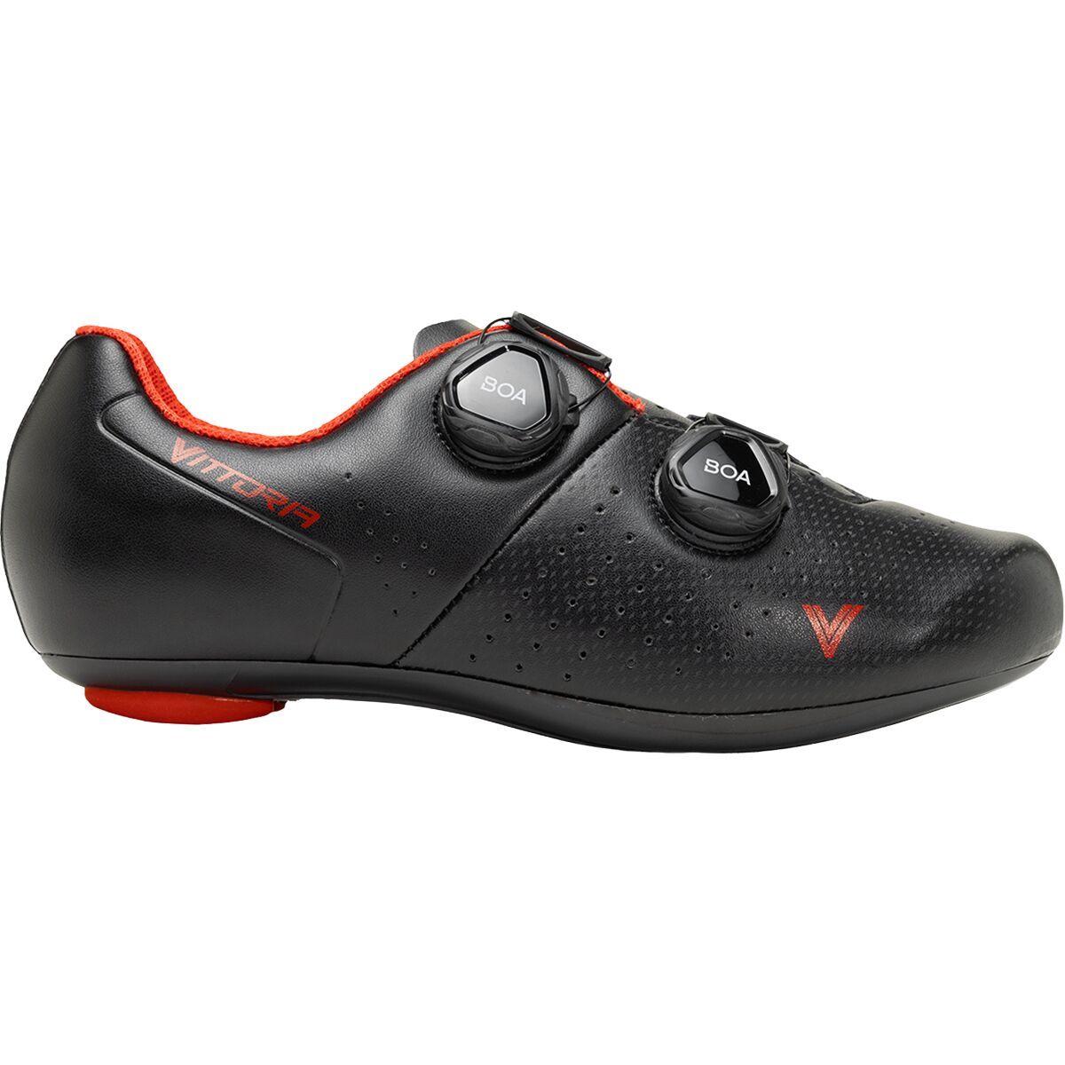 Vittoria Cycling Shoes Veloce Wide Cycling Shoe Black/Red, 40.0