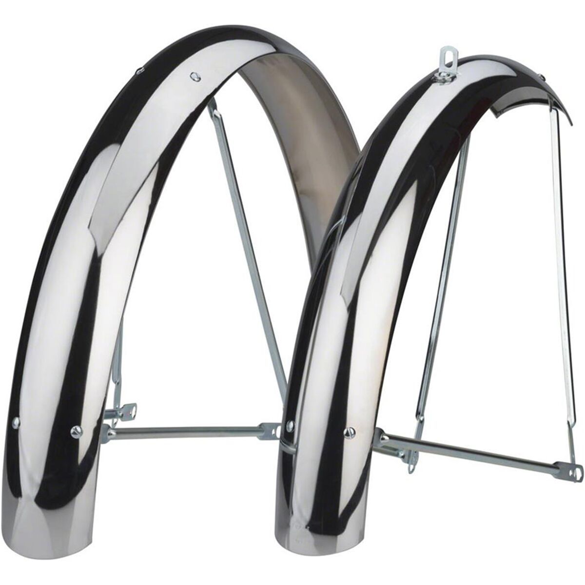 Image of Wald #962-24in Balloon Chrome Fenders Chrome, 24in
