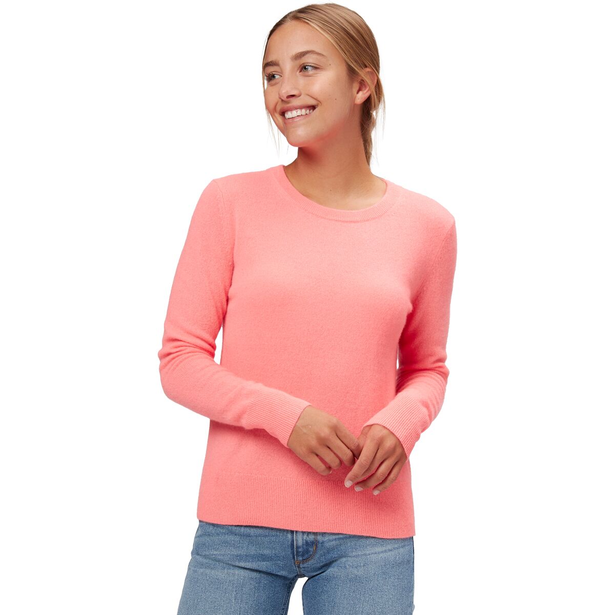 White + Warren Cashmere Long-Sleeve Classic Crew Neck Sweater - Women's product image